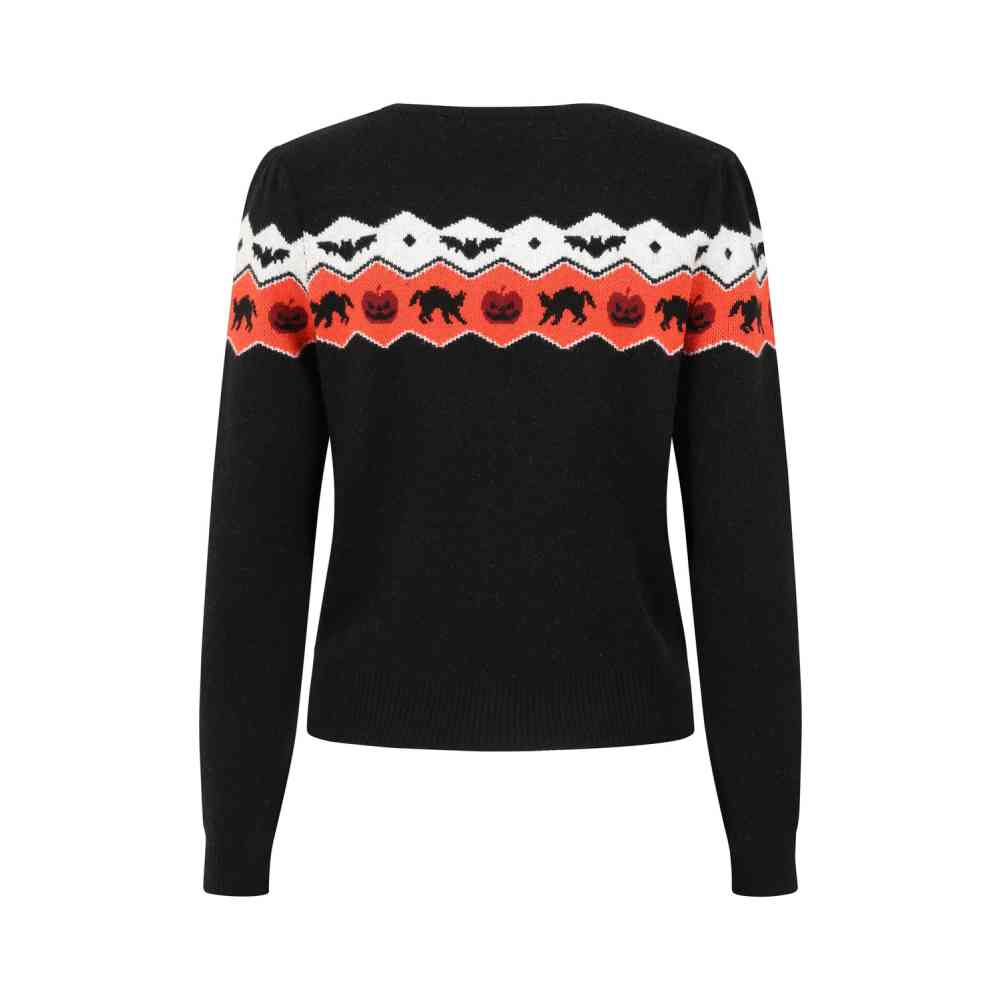Banned - Cindy Halloween Strick pullover - Schwarz